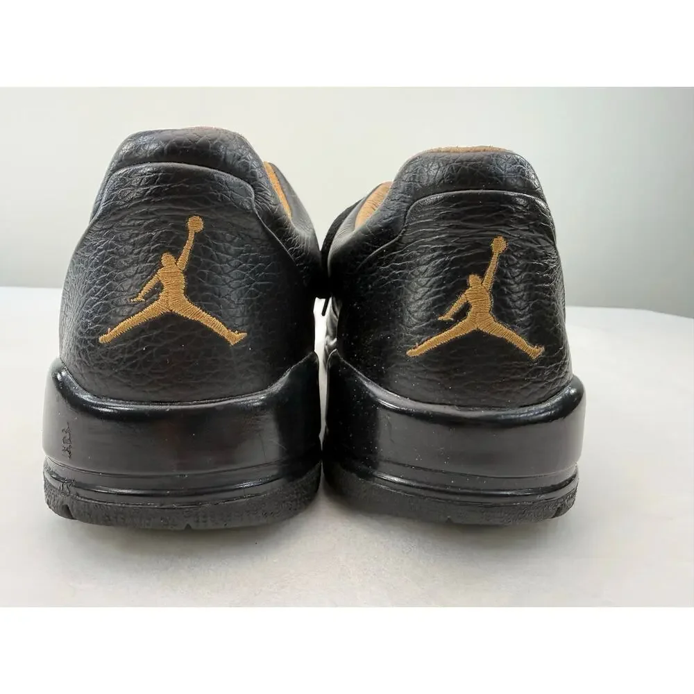 Jordan Vintage Black Leather Low Top Sneakers Men’s Size 8 Jumpman Lace Up Shoes